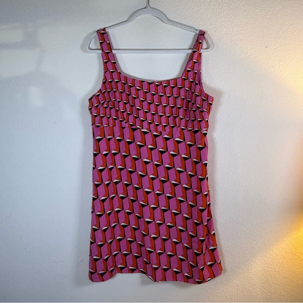 Vintage y2K Geometric Pink Sleeveless Dress
